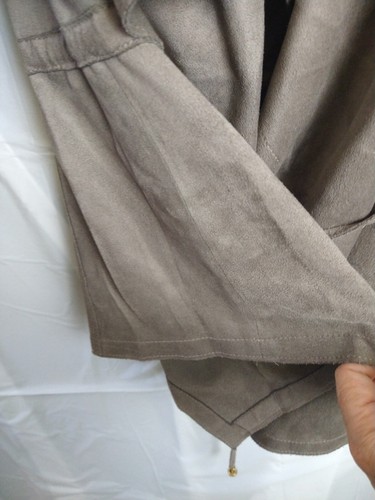 NWT Womens Bianca Sewing Company Size 38-US 8 Taupe Shawl Belted Jacket Bulgaria - Picture 5 of 12