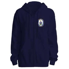 LSD-51 USS Oak Hill Navy Full-zip Hoodie
