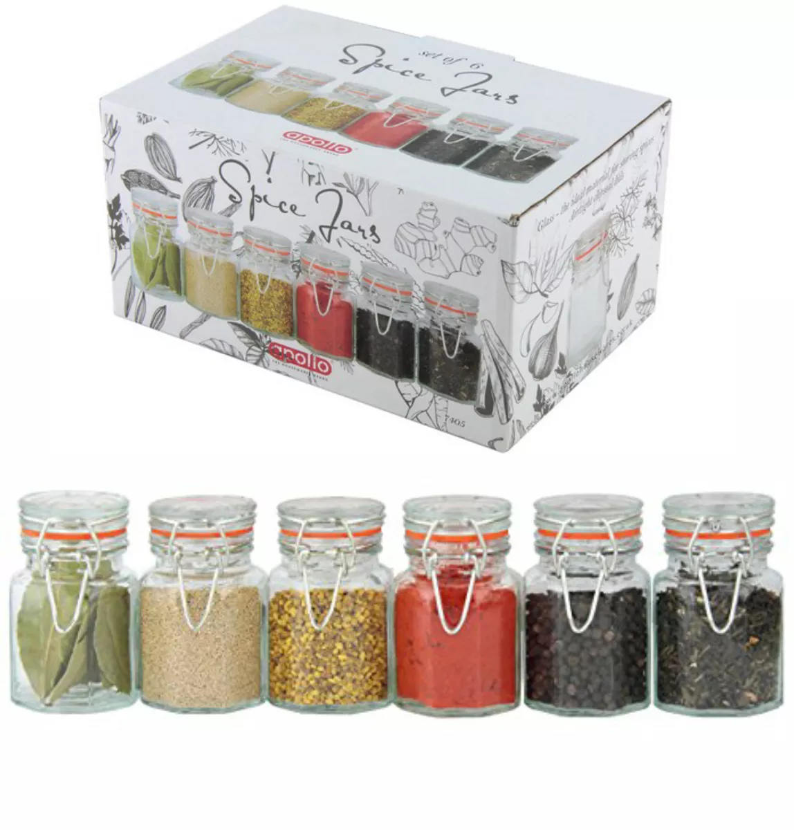 Miniature Cooking Spice Jar Container Set