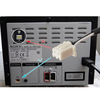 Connettore Antenna A 2 Pin Interna AM Per Radio Sony Philips - Bingfu JY0019