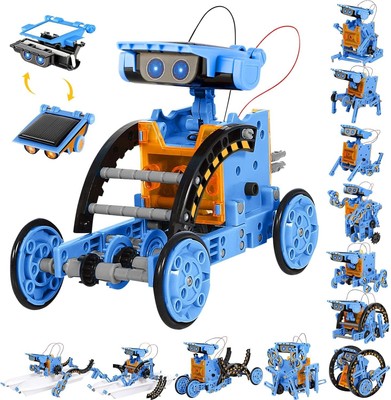 Solar-Powered 12-in-1 Robotics Kit - Engage Kids 8-13 with Hands-On Learning