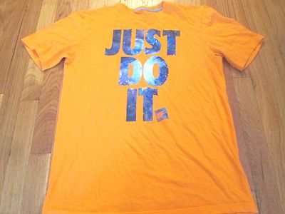 orange nike just do it shirt