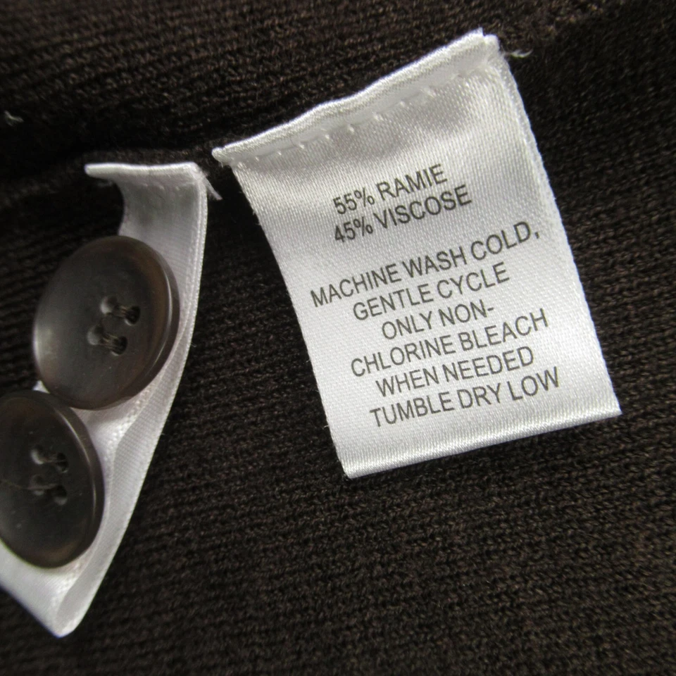 Suéter Ann Taylor Loft Mujer Pequeño Manga Larga Marrón Cárdigan Exterior Botones Foto 3 de 4