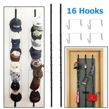Baseball Cap Hat Rack Wall Door Hanger Holder Storage Organizer 16 Hooks US