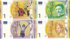 SET -  EURO Sondernote - Sammelgeldscheine - Corona   - Tesla  - Diego - Maxima