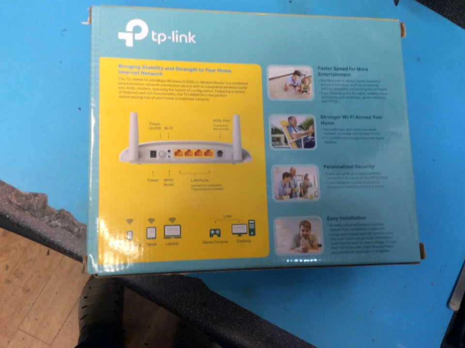 TP-Link TD-W8961N Box Opened Wireless Router DSL Modem 4 Ports - Image 3 of 3