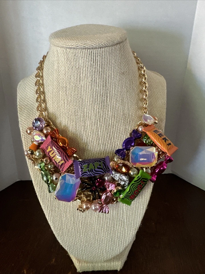 Colar aranha Betsey Johnson Halloween Ghoul amigo pedra doce declaração babador - Imagem 2 de 4