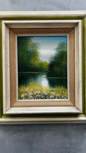 ALEXANDER BOWER Forest LANDSCAPE Signed Original Painting Framed Mint Condition - Picture 3 of 8