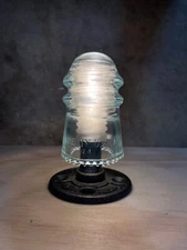 10 Glass Insulator Pin Adapters to 1/2" NPT, LED Light compatible