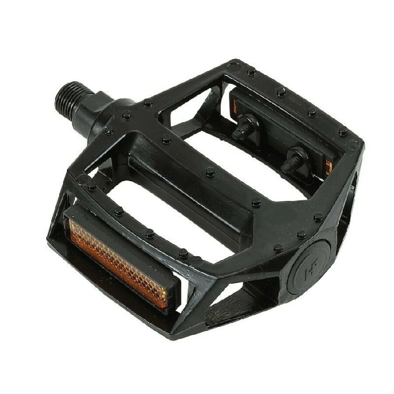 Pédales Vélo BMX-FREESTYLE Noires En Aluminium Axe 9/16 MvTek - Photo 1/1