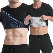 Men  s Sweat Body Shaper Sauna T-Shirt Gynecomastia Compression Shirts Sports Top