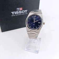 Tissot PRX/316L Quartz Blue New Watch 40mm Men's Steel Watch T137.410.11.041.00