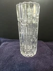 Vintage Czech SKLO UNION Maze Vase Frantisek Vizner 1965 MCM 8" Clear Glass