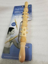 Vivitar Handheld Wooden Roller Stick Massager - Wood Therapy MS-1043-FB