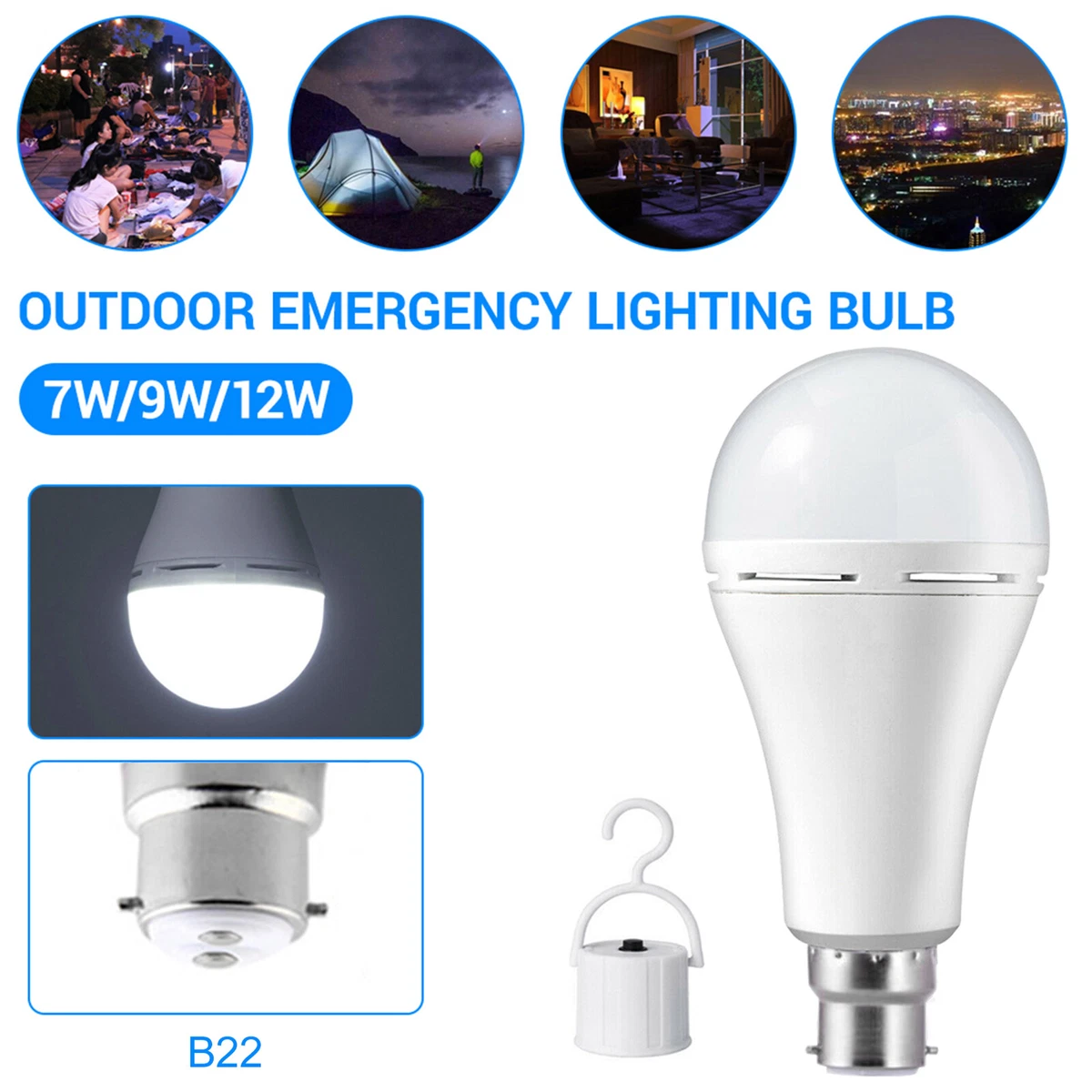 12w rechargeable led sale bulb