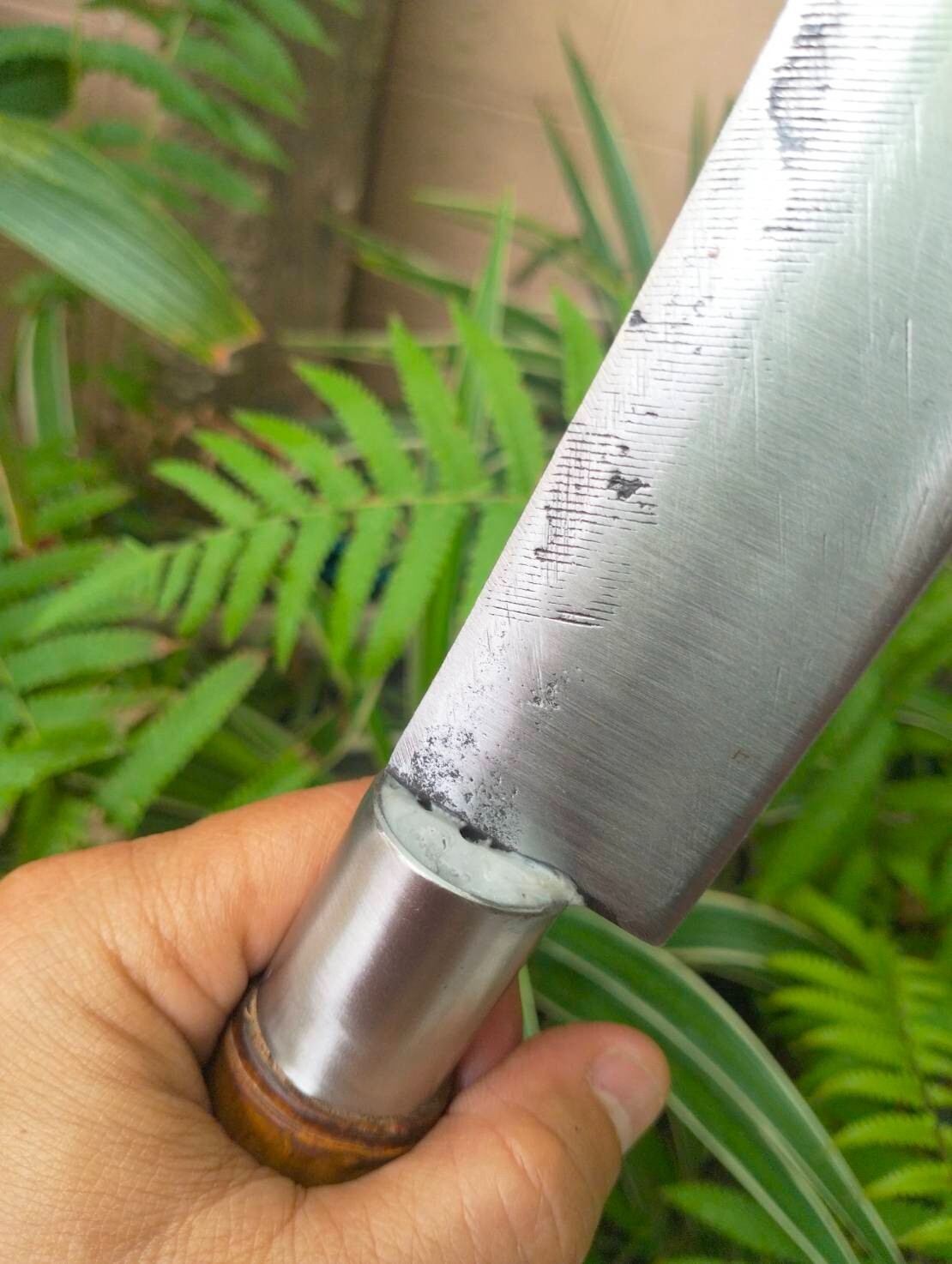 Handmade Cutting Parang Thai-Machete knife 12.1” File steel forged,Bamboo handle