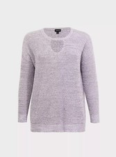 NWOT Torrid Grey Marl Keyhole Tunic 3X