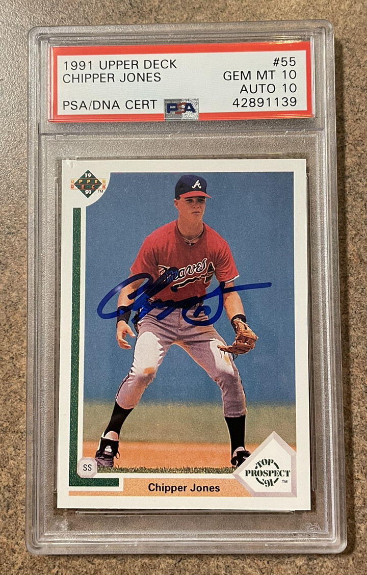 1991 Chipper Jones Upper Deck Auto/Rookie Card!! Beautiful