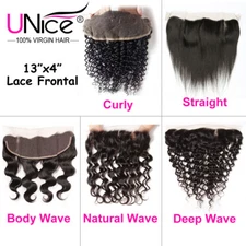 UNice Hair 13x4Ear to Ear Curly/Straight/Wavy Human Hair HD Lace Frontal Closure