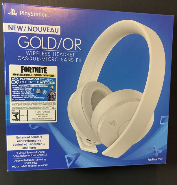 Sony Gold Wireless Headset Fortnite Neo Versa Bundle WHITE Edition for sale  online | eBay