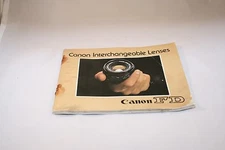 Canon Interchangable Lenses FD System Guide Manual focus list (EN) 5110064