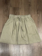 JW ANDERSON UNIQLO Khaki Elastic Waist Drawstring Paperbag Shorts (XS)