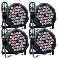 4PCS DJ Disco Party Stage Light 36 LED RGB DMX Beam Lights KTV Show PAR Lighting