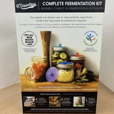 Masontops Complete Mason Jar Fermentation Kit - Easy Wide Mouth Jars Vegetable