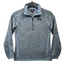 Patagonia Better Sweater Women's S 1/4 Zip Pullover Jacket Light Blue Fleece