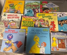 Lot of 10 Sesame Street Elmo Ernie Bird Book Picture/Board Child Kid Toddler Mix