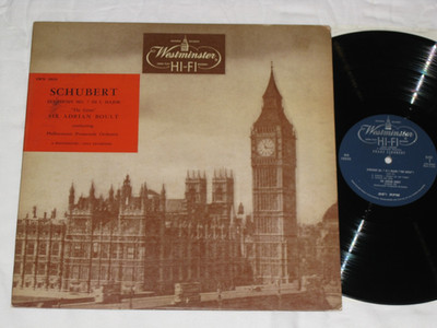 SIR ADRIAN BOULT-Schubert: Symphony No. 7 In C Major (1955) WESTMINSTER LP