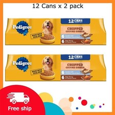 Pedigree Chopped Ground Dinner Chicken  Bacon Variety Pack Wet Dog Food