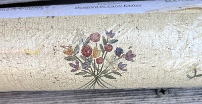 Chesapeake Pre-Pasted Vinyl Wallpaper Floral Bouquet One Bolt 20.5 x11yd USA
