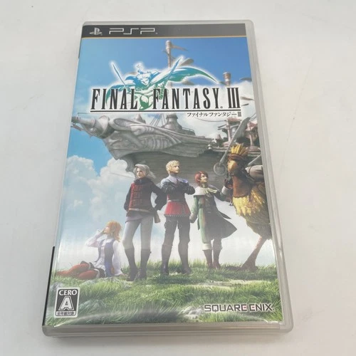 PSP Final Fantasy III FF3 Japanese English Subtitles Sony Playstation Portable