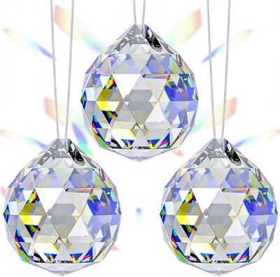 3 Pack Suncatchers for Windows - Hanging Sun Catcher Crystal - 3-pk 