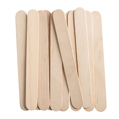  [100 Count] Jumbo 6 Inch Wooden Multi-Purpose Popsicle Sticks, Craft Sticks 