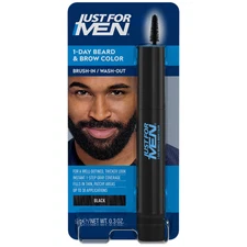 Just For Men 1-Day Beard & Brow Color Brush In Wash Out Black 0.3oz