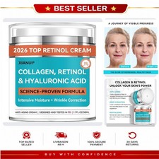 Retinol Face Cream Collagen Hyaluronic Acid Anti-Aging Moisturizer 1.7 fl oz