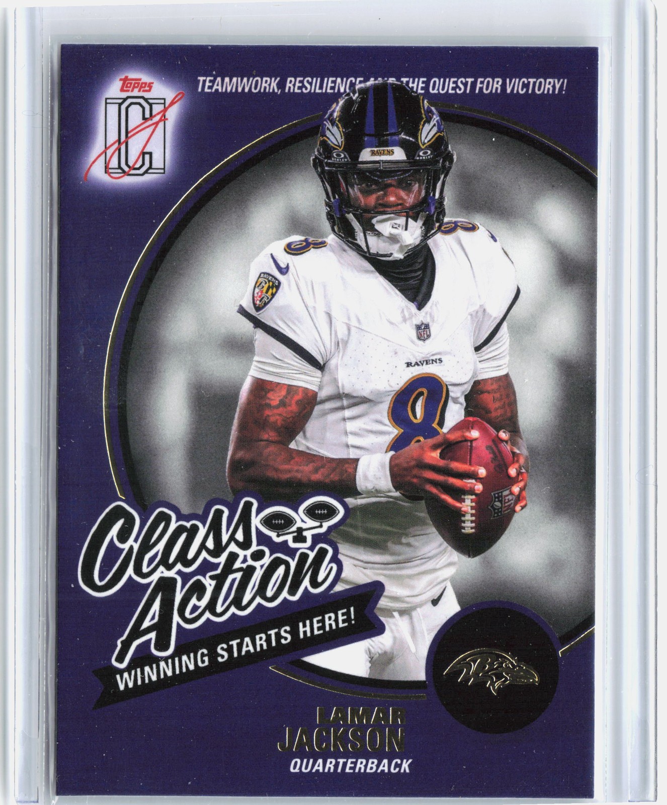 2025 Topps Signature Class #CA-3 Lamar Jackson Class Action