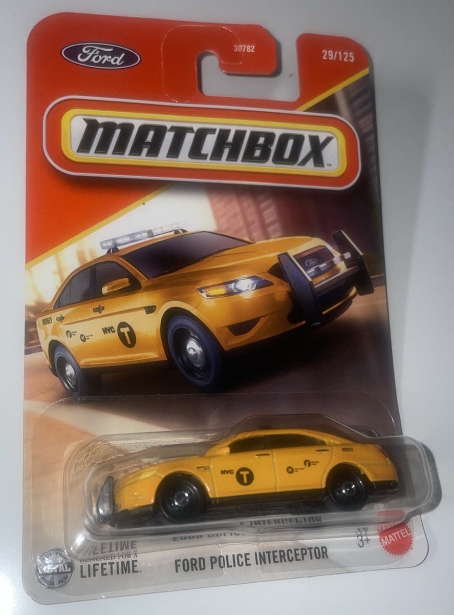 2025 Matchbox #29 Ford Police Interceptor YELLOW | NYC TAXI | eBay