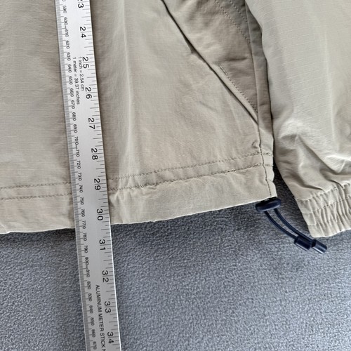 Mens Hooded Rain Jacket Extra Large Tall Tan Lightweight Water & Wind Resistant - Picture 11 of 14