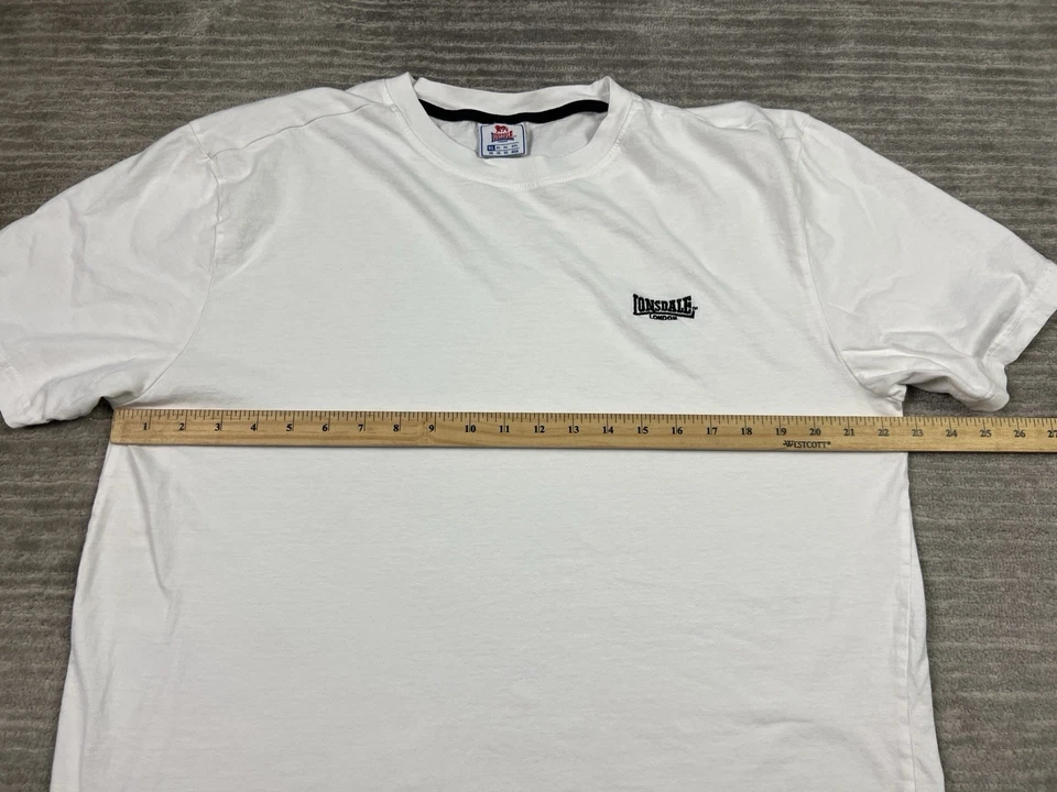 Lonsdale London Shirt Mens XL White Short Sleeve Crew Neck - Image 4 of 4