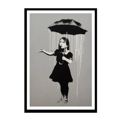 #ad #ad BANKSY quot;Nola White Rain quot; Screenprint Hand Signed Stamped Graffiti Beauty $1500.00