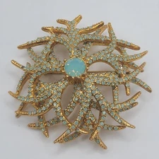 Vintage Joan Rivers Brooch Enchanted Forest Opalescent Signed