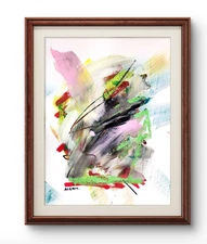 Aleph Original Art 9 14x11  Abstract Expressionism On Paper