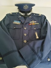 US AIR FORCE Colonel Cap, Hat, + Uniform Jacket, Vintage Original