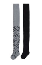 Wonder Nation Girls Heavyweight Footed Tights 2 Pack Leopard Size L 12-16 NWT