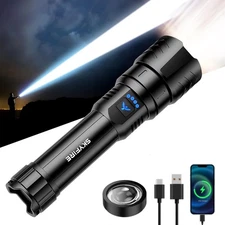 Rechargeable Flashlights High Lumens with Ignition Lens,2000lm Super Bright F...