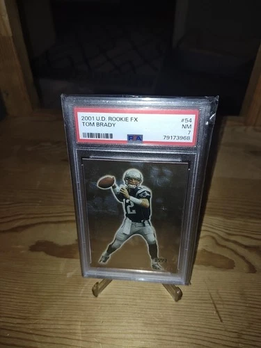 TOM BRADY 2001 UPPER DECK ROOKIE F/X #54 PSA 7