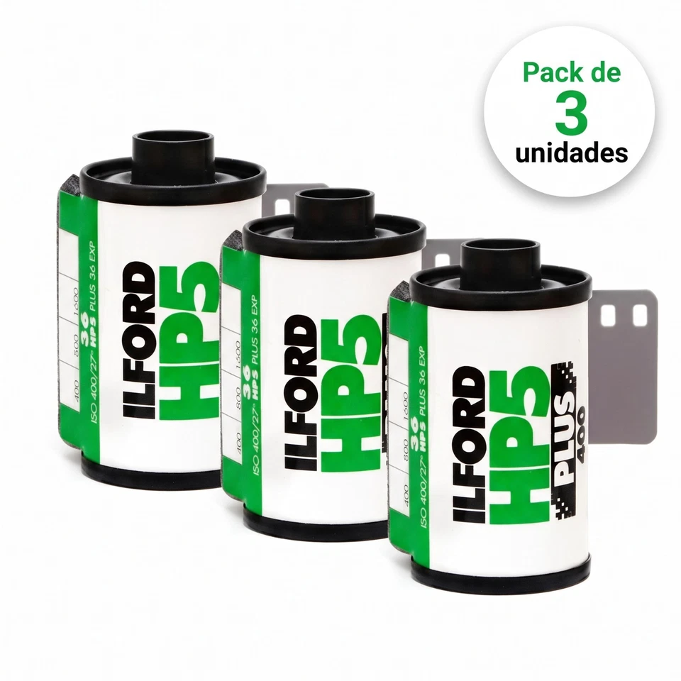 ILFORD HP5 PLUS 35mm 36 Exp. Pack 3 Unidades Película Blanco y Negro - Imagen 1 de 1